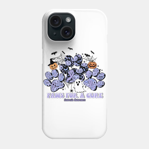 anorexia Awareness - paws for a cure halloween Phone Case by Gost