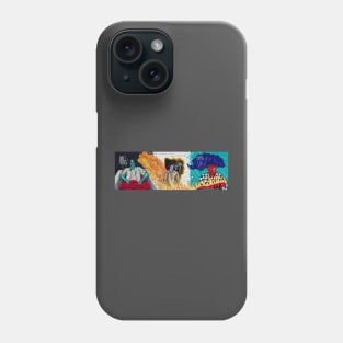 BTS Rapline triptych '23 surrealist painting Phone Case