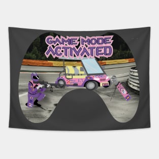 Game Mode Activated Pink race track Tapestry