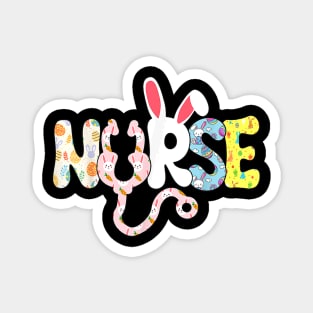 Stethoscope Scrub Nurse Life Easter Day Cute Bunny With Eggs Gift For Boys Girls Kids Magnet