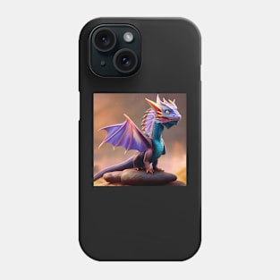 Baby Purple and Blue Dragon with Purple Wings Phone Case