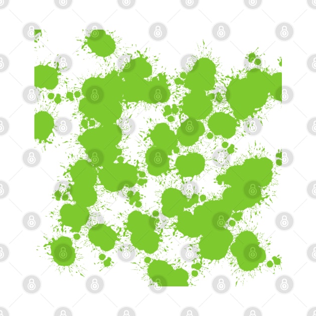 Lime Splatter Abstract by LiaIsabellaArt