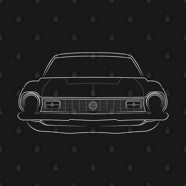 front/profile - 1979 Ford Maverick - stencil, white by mal_photography