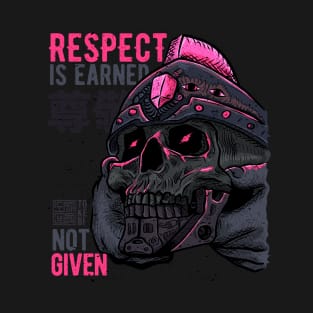 Respect is Earned Warrior Skull T-Shirt