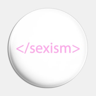 Sexism in Coding Pink Pin