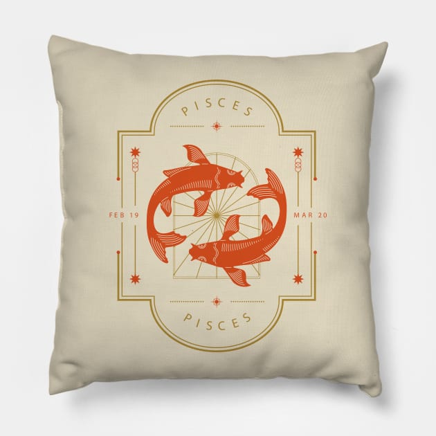 Pisces Pillow by Javio