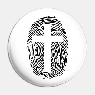 jesus-christ-team jesus- religious - gift - cross fingerprint Pin