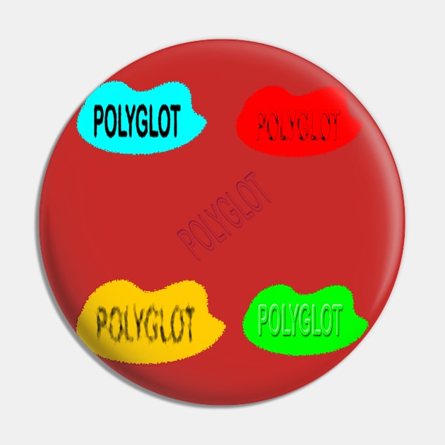 Polyglot, multilingal person gift Pin by VISUALIZED INSPIRATION