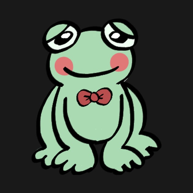 Frog with bowtie by Frog Pizza