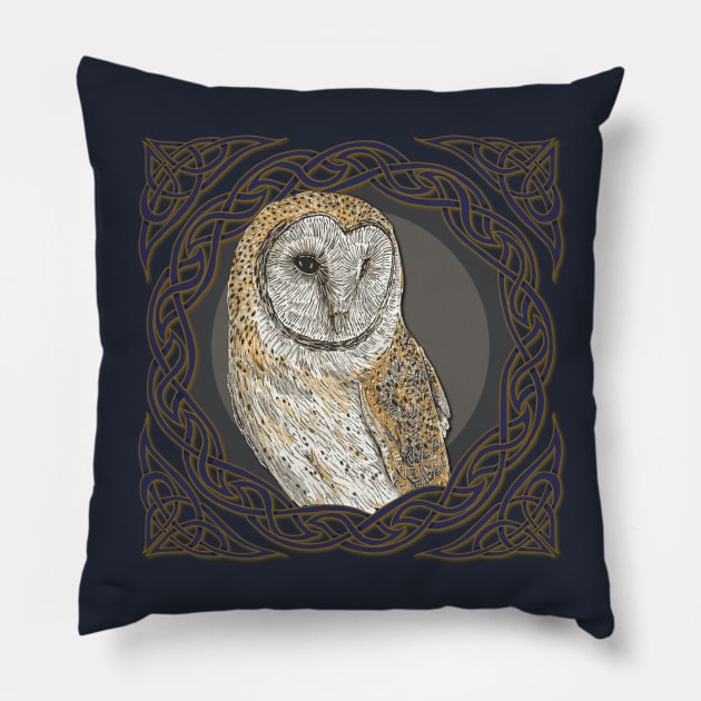 Celtic Owl Pillow by lottibrown