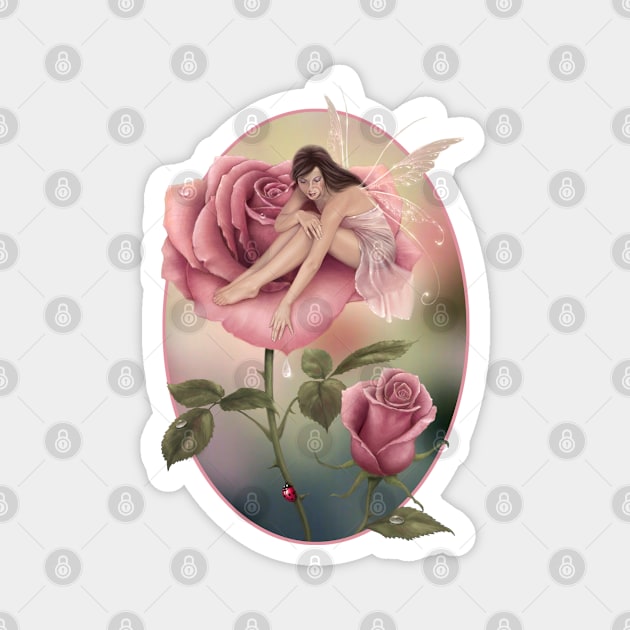 Rose Flower Fairy Magnet by silverstars