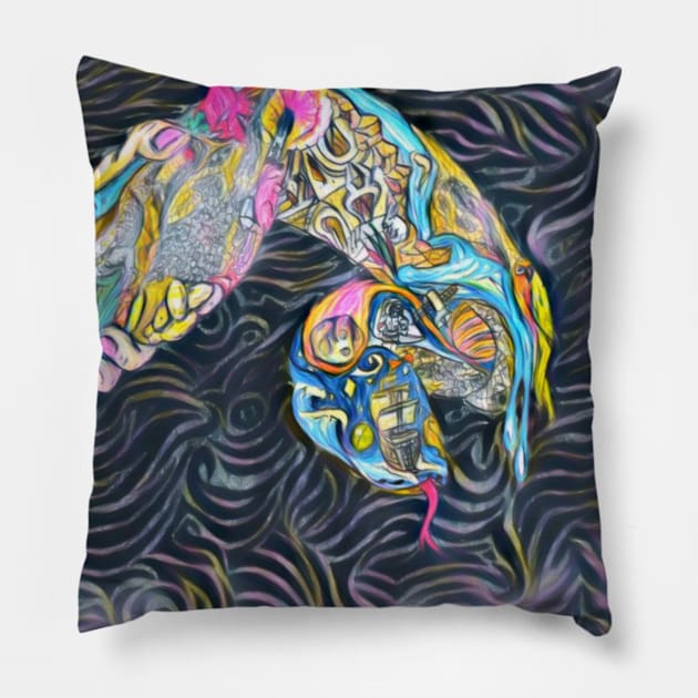 Python 12 Pillow by Mr. Leon Artwork