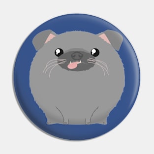 Sfurical round dog pug life Pin