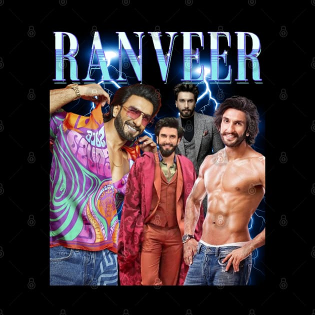 Ranveer Singh, Bollywood actor, Indian actor, 90s bootleg style Tshirt by Swag Like Desi