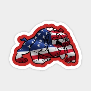 Red, White, and Bulldog Magnet