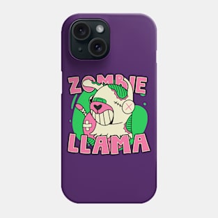 Cute Zombie Llama // Funny Halloween Zombie Animals Phone Case