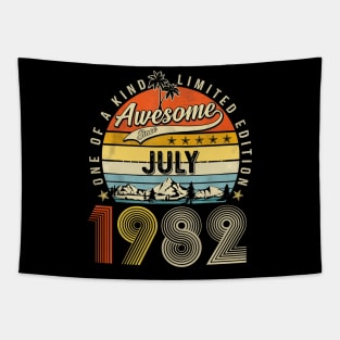 Awesome Since July 1982 Vintage 41st Birthday Tapestry