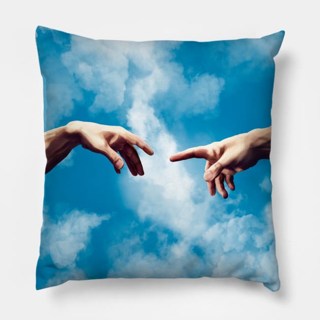 Michelangelo Creation of Adam T-Shirt Pillow by DAVID COVID 19 T-Shirt