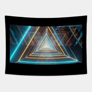 Abstract Triangles Tunnel Tapestry