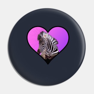 My Zebra's Heart Pin
