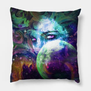 Space Wild Woman Pillow