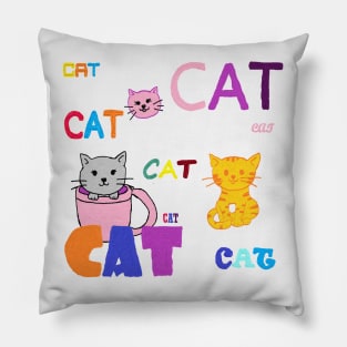 CAT, KITTY, OIL PAINTING Pillow