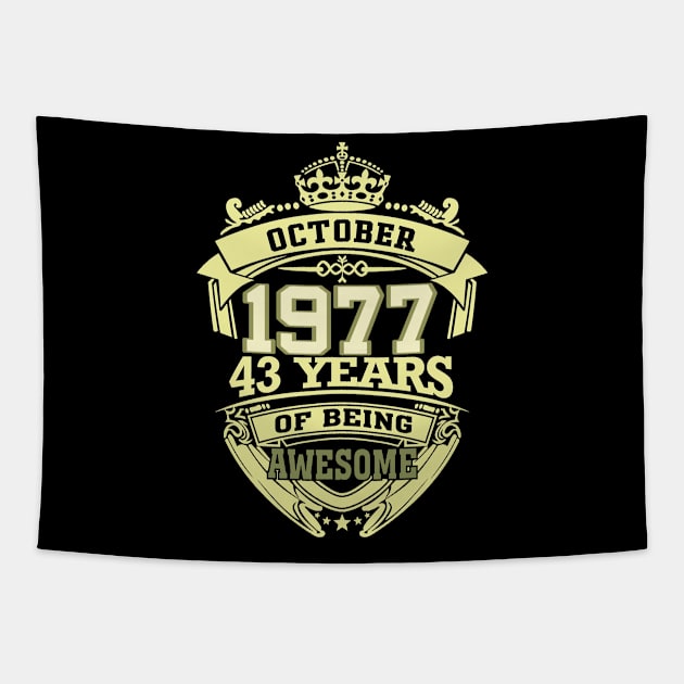 1977 OCTOBER 43 years of being awesome Tapestry by OmegaMarkusqp