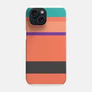 A well-made bind of Orange Pink, Big Foot Feet, Christmas Purple, Persian Green and Dark Grey stripes. Phone Case