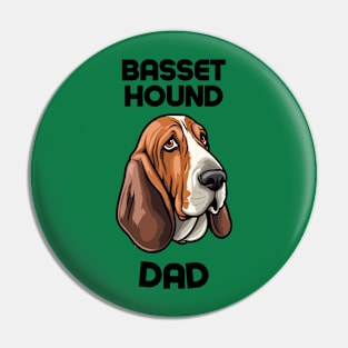 Basset Hound Dad Funny Gift Dog Breed Pet Lover Puppy Pin