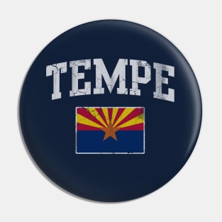 Retro Tempe Arizona Flag Home Love Vacation Pin