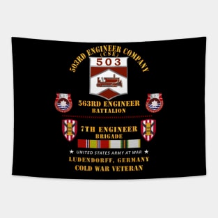 503rd Eng Company,  563rd Engineer Bn, 7th Eng Bde, Ludendorff, Germany w COLD SVC X 300 Tapestry