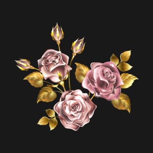 Small bouquet of pink gold roses T-Shirt