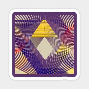 Geometric triangle pattern purple Magnet