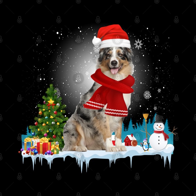 Funny Australian Shepherd Christmas T-shirt by CoolTees