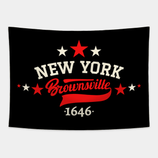 Brownsville Brooklyn college shirt - Brownsville  Brooklyn Schriftzug - Vintage Brownsville Logo Tapestry