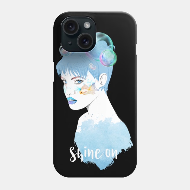 shin on aqua girl Phone Case by Theblackberry