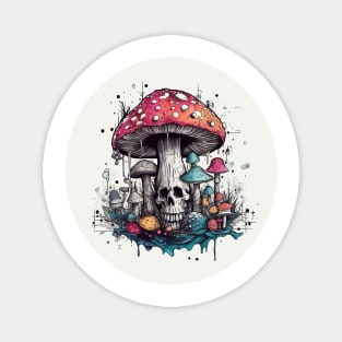 Mushroom Skull Magnet