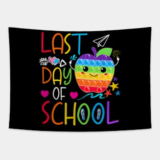 HapLast Day Of School Teacher Student Pop Graduation Tapestry