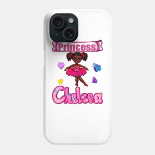 Princess Name Chelsea Personalized girls African American Ballerina Ballet Phone Case