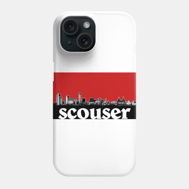 Scouser / Liverpool Red Skyline Design Phone Case by DankFutura