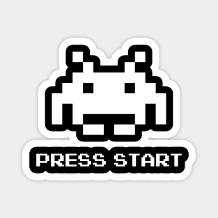 Press Start Space Invaders Magnet