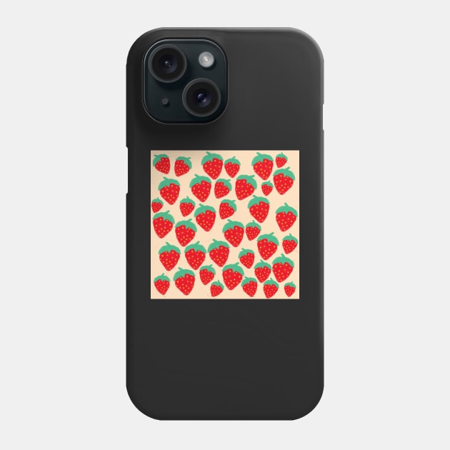 Strawberries Phone Case by hextrovert