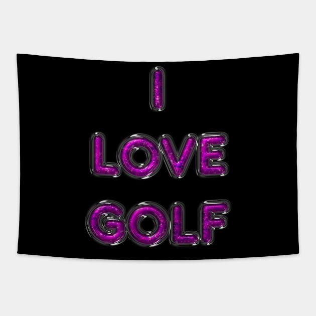 I Love Golf - Pink Tapestry by The Black Panther