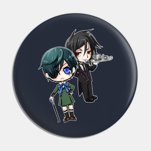 Kuroshitsuji - Ciel & Sebastian Pin by Studio Marimo