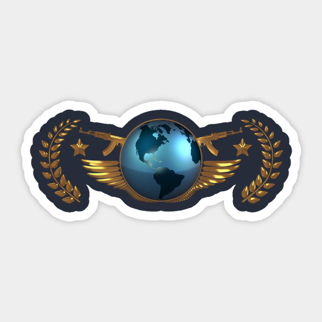 Cs Go The Global Elite Simple Clean Cs Go Sticker Teepublic