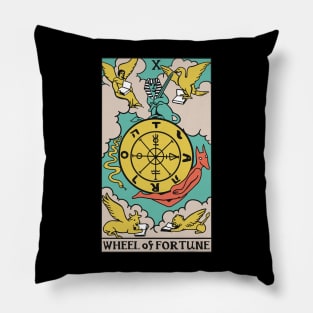 The Wheel Of Fortune Tarot Card - Witchy Magic Pillow