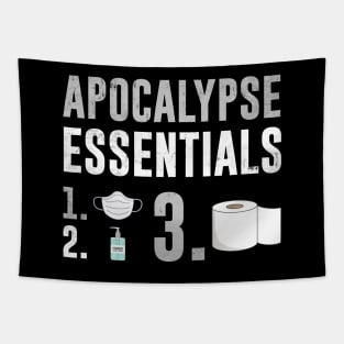 Apocalypse Essentials Mask Toilet Paper Sanitizer 2020 Tapestry