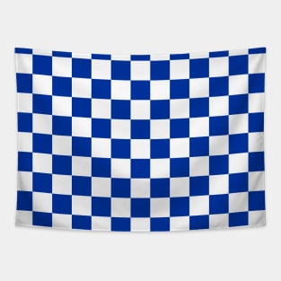 UK Blue and White Checker Pattern-Great Gift for Men Tapestry