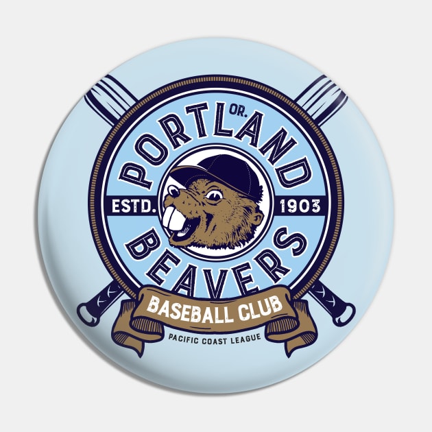 Portland Beavers Pin by MindsparkCreative