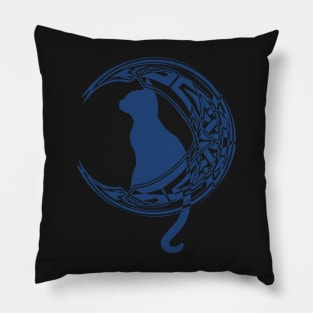 Blue Celtic Water Moon Cat | Kitten Pillow